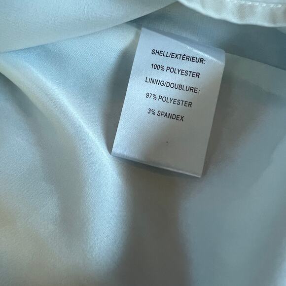 NWOT Wendy Bird Light Icy Blue Floral Formal Party Halter Dress Size: 6 - Picture 11 of 16